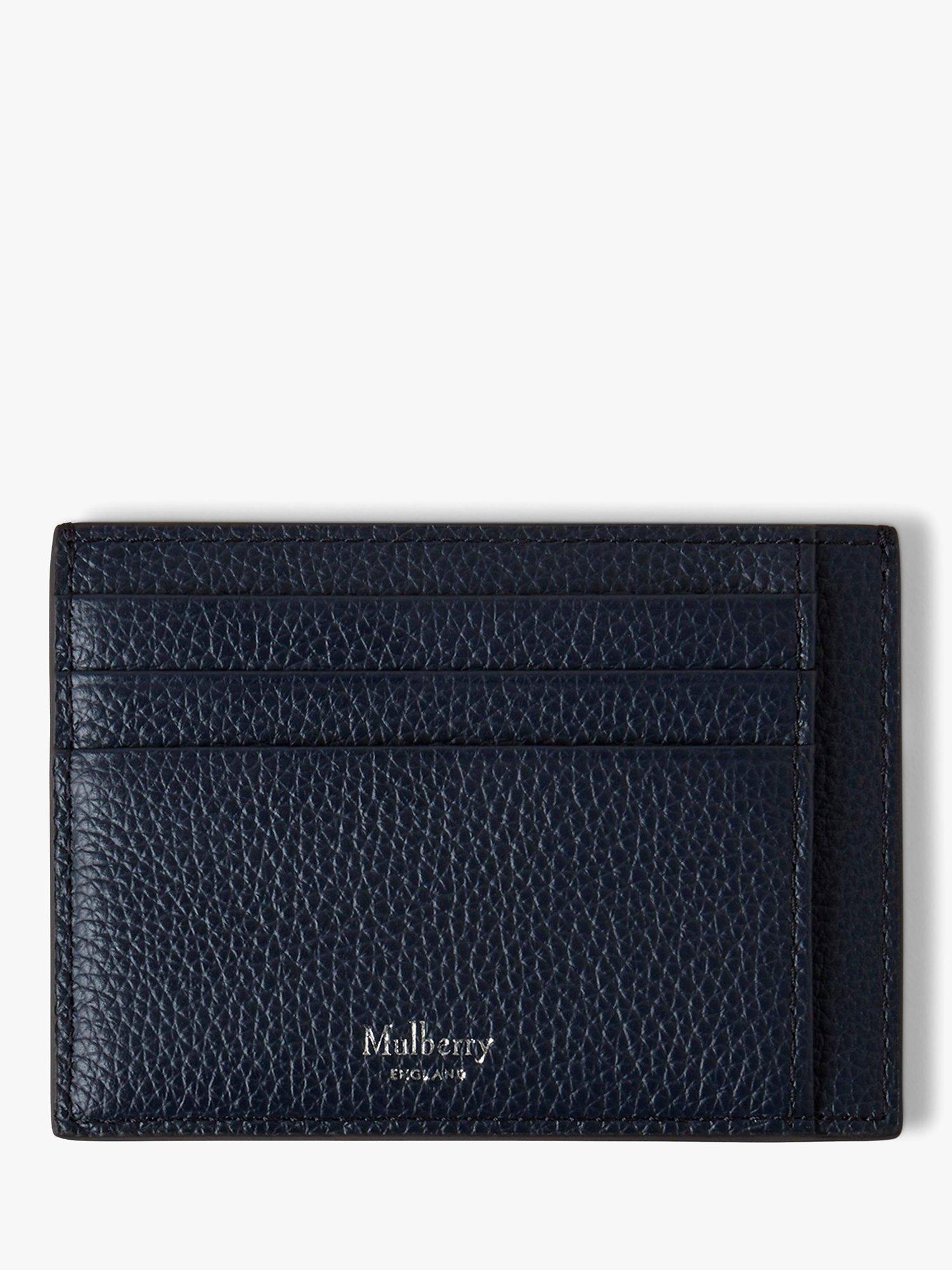 Product image 1 of 2, which shows Mulberry Small Classic Grain Leather Card Holder, Night Sky