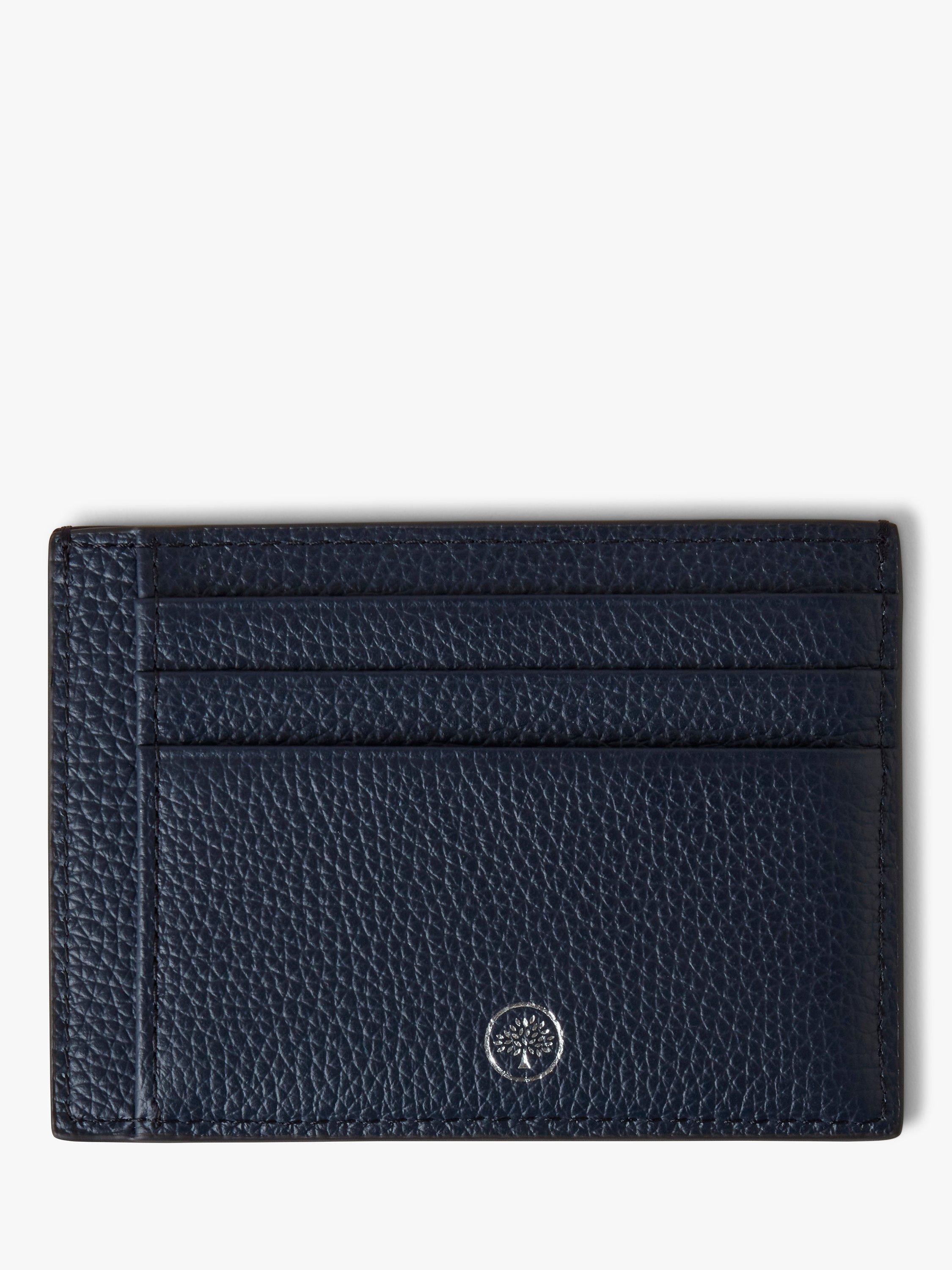 Product image 2 of 2, which shows Mulberry Small Classic Grain Leather Card Holder, Night Sky