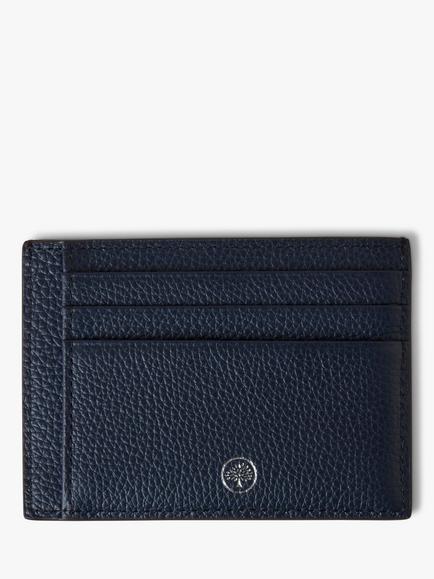 Mulberry Small Classic Grain Leather Card Holder - view 2, Night Sky