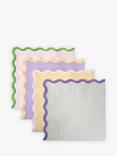 Ginger Ray Pastel Wave Paper Napkins, Pack of 16