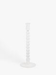 John Lewis Glass Bobbin Candlestick Holder, Clear