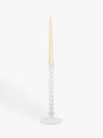 John Lewis Glass Bobbin Candlestick Holder, Clear