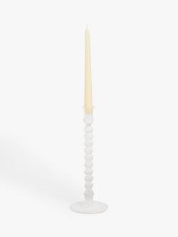 John Lewis Glass Bobbin Candlestick Holder - view 2, Clear
