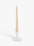 John Lewis Glass Short Bobbin Candlestick Holder, Clear