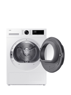 Samsung DV80CGC0B0AE Freestanding Tumble Dryer, AI Energy, 8kg Load, White - view 2, White