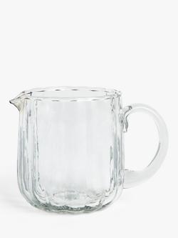 John Lewis Recycled Glass Milk Jug, 400ml, Clear, Clear