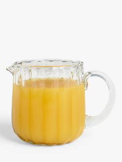 John Lewis Recycled Glass Milk Jug, 400ml, Clear - view 2, Clear