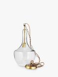 nkuku Agatarla Glass Pendant Ceiling Light, Clear