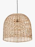 Nkuku Noko Wicker Dome Pendant Ceiling Light, Natural