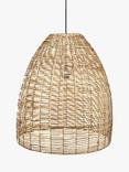 Nkuku Noko Wicker Conical Pendant Light, Natural