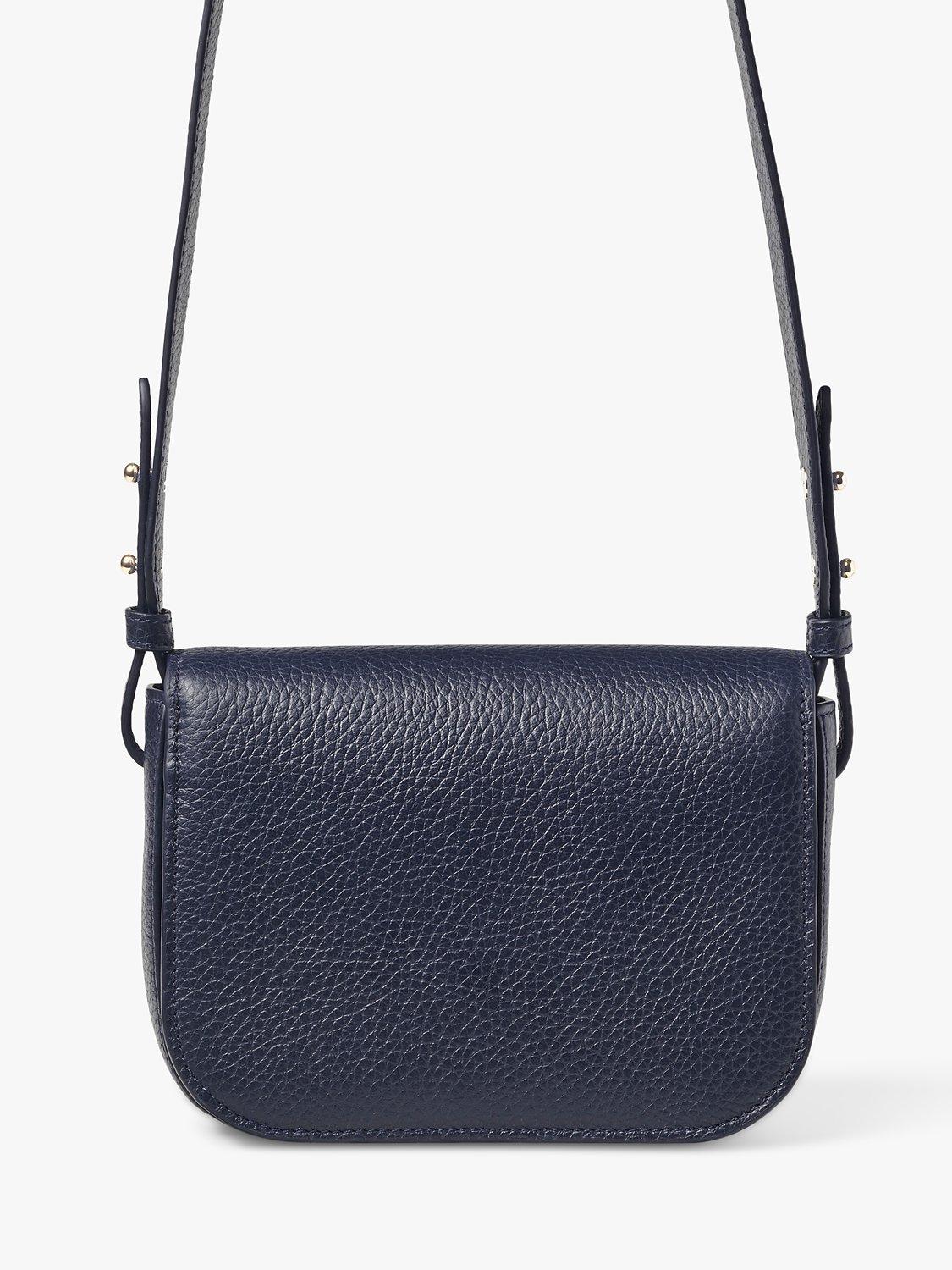 Product image 3 of 6, which shows Aspinal of London Ella Pebble Leather Crossbody Bag, Navy