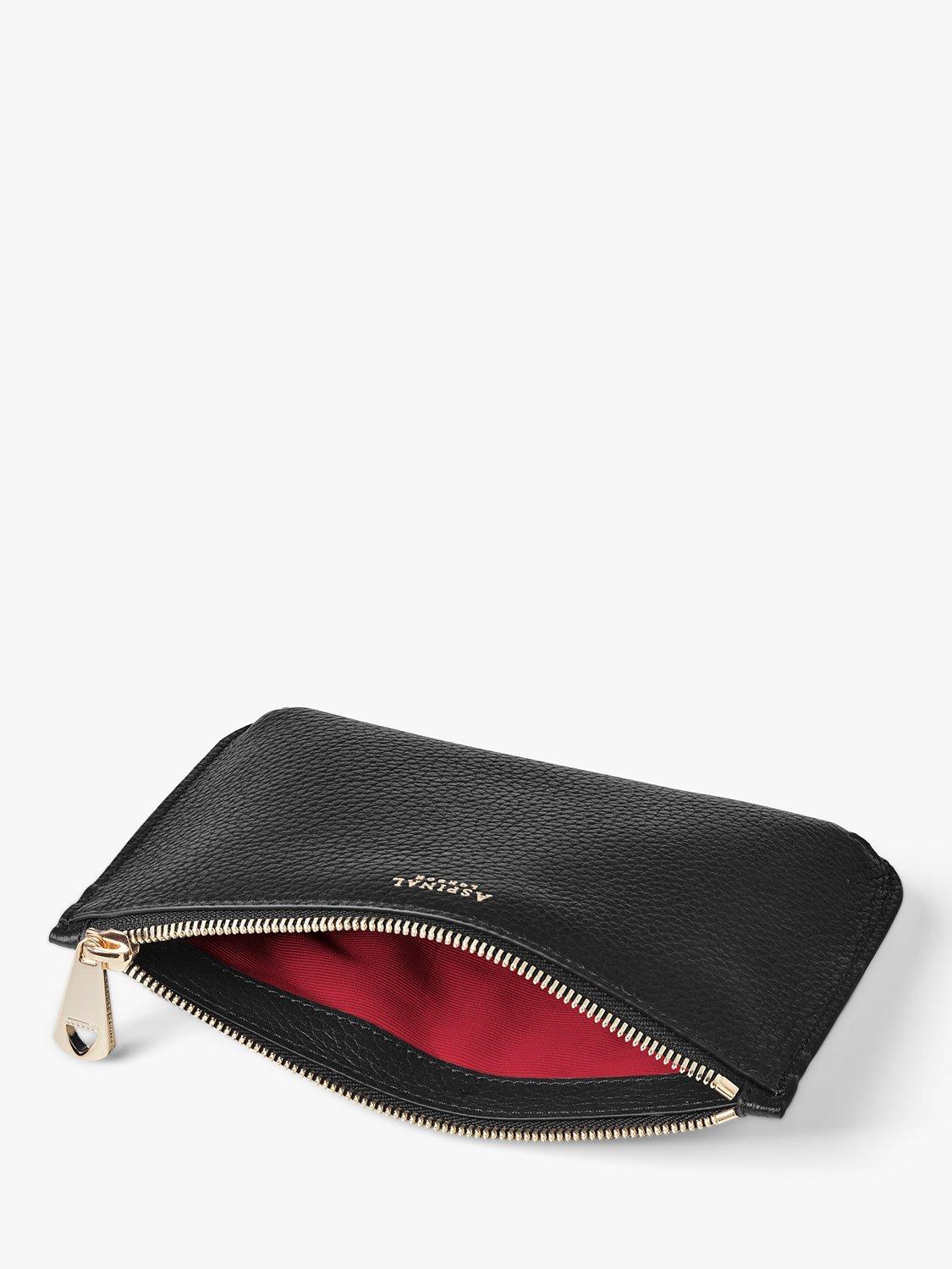 Product image 3 of 4, which shows Aspinal of London Medium Ella Pebble Grain Leather Pouch, Black
