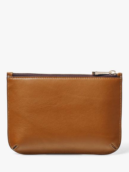 Aspinal of London Medium Ella Smooth Leather Pouch - view 2, Tan