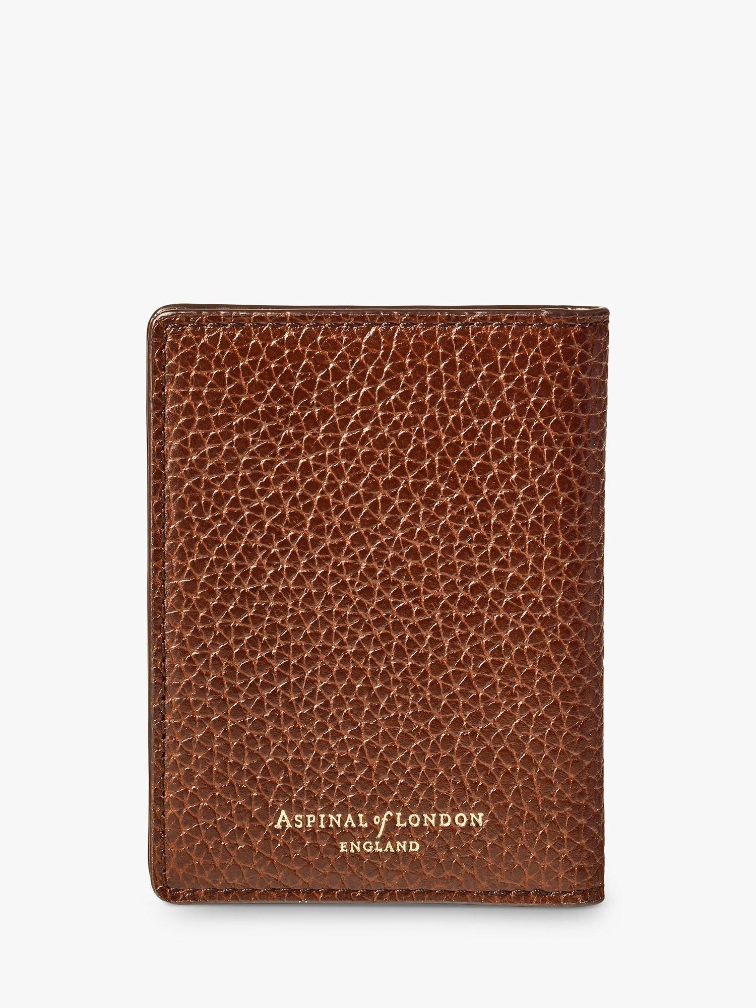 Product image 3 of 5, which shows Aspinal of London ID and Travel Card Holder, Tobacco