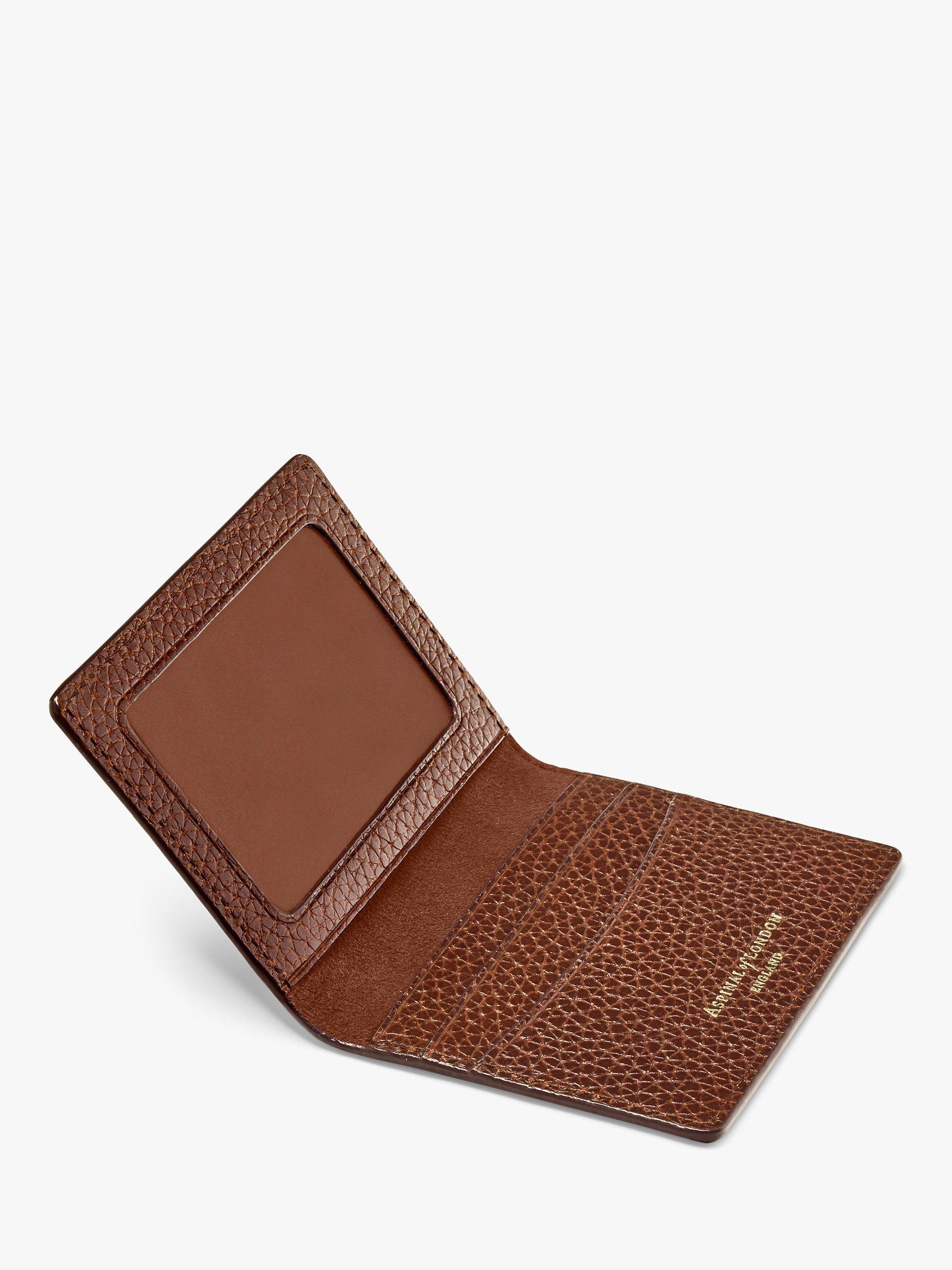 Product image 4 of 5, which shows Aspinal of London ID and Travel Card Holder, Tobacco