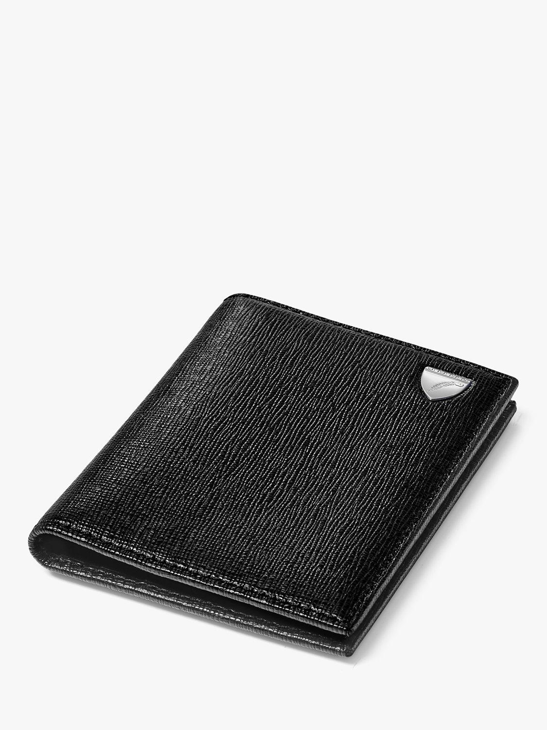 Product image 5 of 5, which shows Aspinal of London Double Fold Leather Credit Card Holder, Black