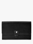 Aspinal of London Classic Saffiano Leather Travel Wallet, Black