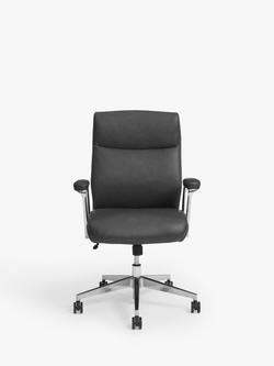 John Lewis Grafton Executive Office Chair, Charcoal - view 2, Black