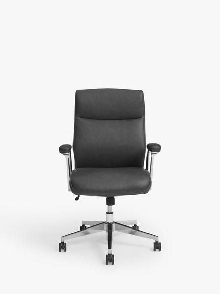 John Lewis Grafton Executive Office Chair, Charcoal - view 2, Black