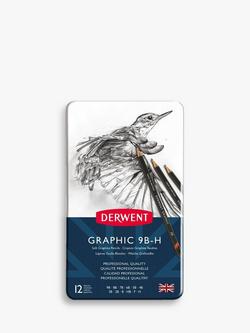 Derwent Soft Graphic Pencils Tin, Set of 12, Multi