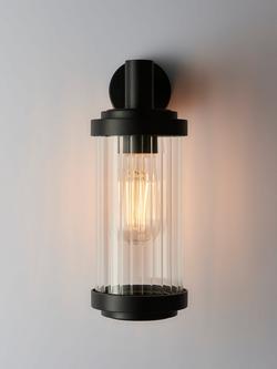 John Lewis Almer Outdoor Wall Light, Black, Black