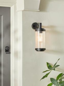 John Lewis Almer Outdoor Wall Light, Black - view 2, Black