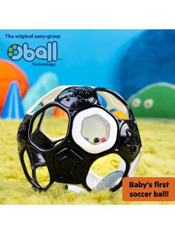 Bright Starts Baby Rattle Ball, Black/White - view 2, Black/White
