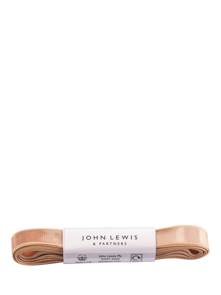 John Lewis 10mm Liquid Metallic Ribbon, L5m, Gold, Rose Gold