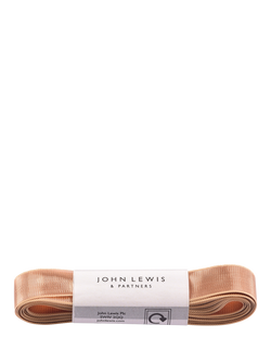 John Lewis 15mm Liquid Metallic Ribbon, L5m, Gold, Rose Gold