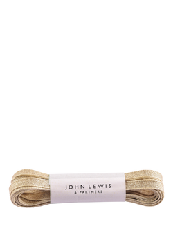 John Lewis 6mm Polyester Ribbon, L5m, Gold, Gold