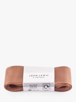 John Lewis Woven Mesh Ribbon, L5m, Rose Gold, Bronze