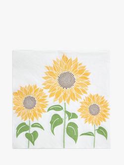 John Lewis Sunflower Paper Napkins, Pack of 20, Yellow