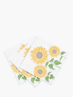 John Lewis Sunflower Paper Napkins, Pack of 20 - view 2, Yellow