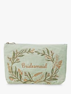 Elizabeth Scarlett Bridesmaid Pouch, Olive