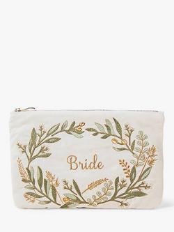 Elizabeth Scarlett Olive Branch Bride Pouch, Cream, Cream
