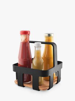 Eva Solo Nordic Table Condiments Caddy, Black/Natural - view 2, Black & Wood