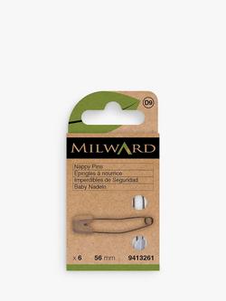 Milward Nappy Pins, 56mm, Nickel