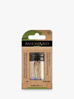 Milward Flat Head Dressmaking Pins, 54mm, Nickel