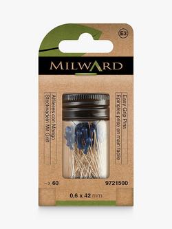 Milward Easy Grip Dressmaking Pins Blue, 42mm, Nickel