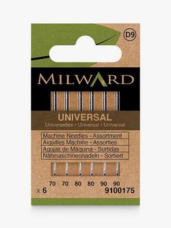 Milward Universal Sewing Machine Needles, Mixed, Pack of 6, Silver