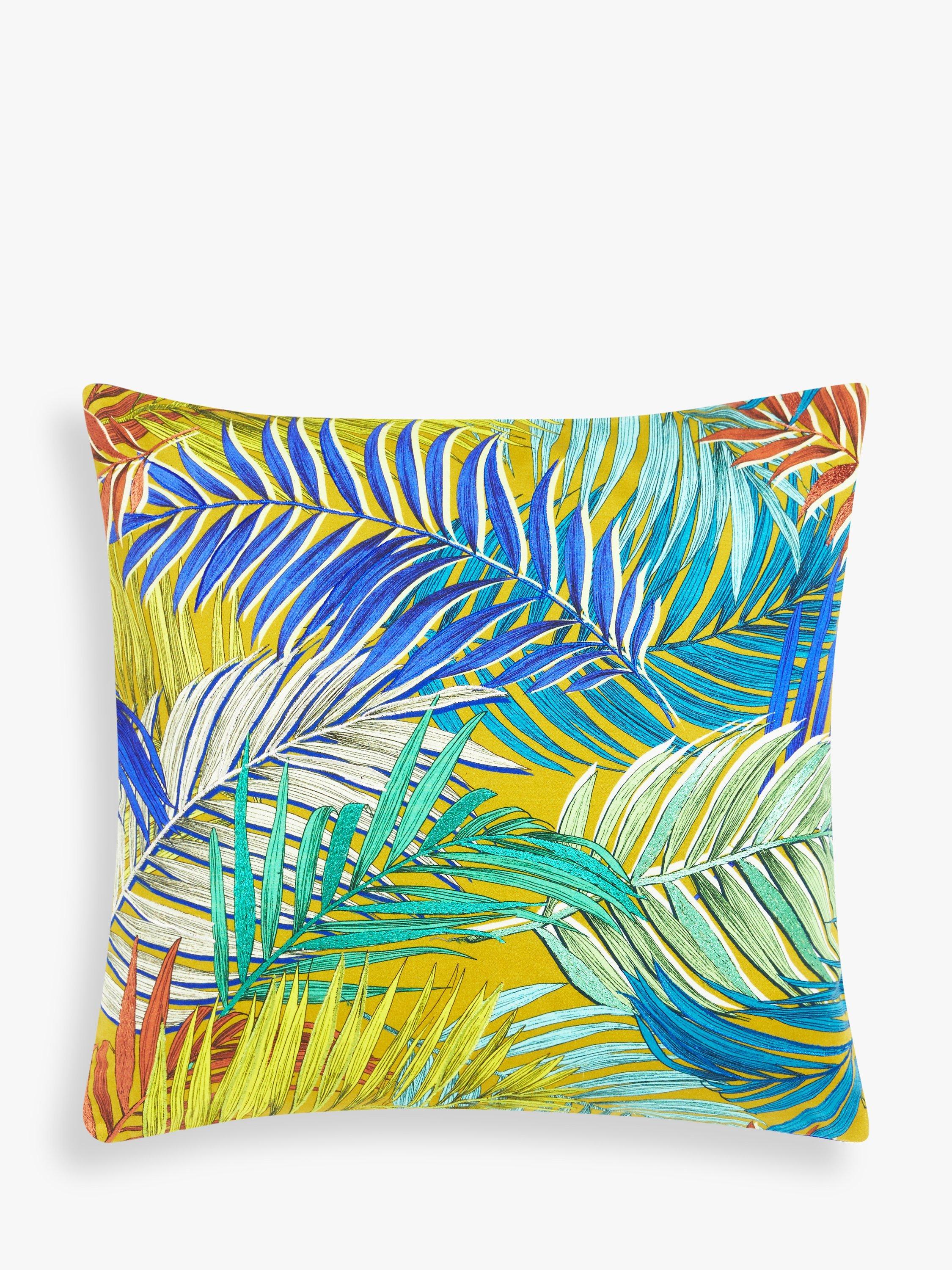 John Lewis + Matthew Williamson Velvet Palm Cushion, Multi