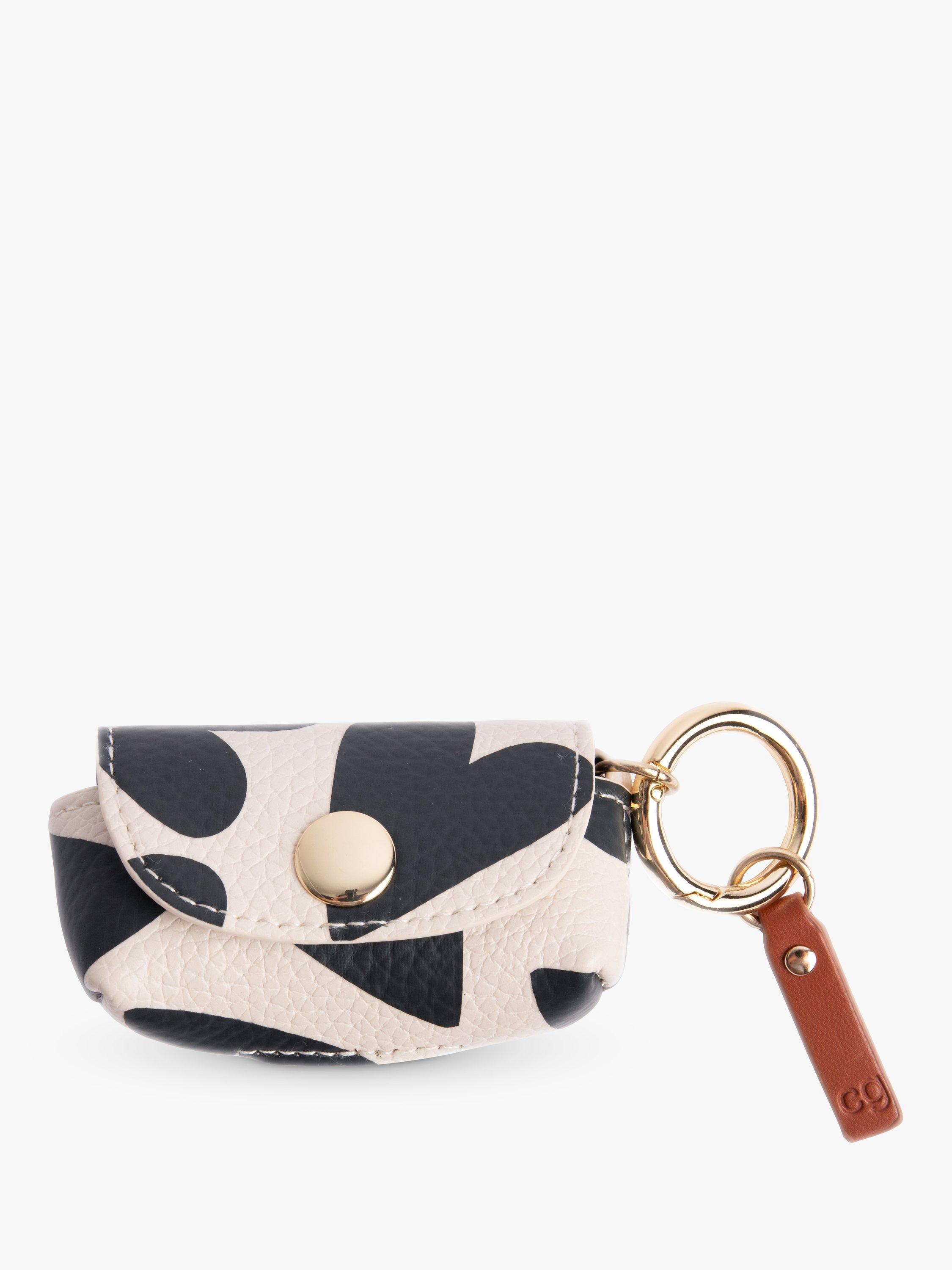 Caroline Gardner Mono Hearts Poo Bag Holder, Multi