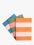 Caroline Gardner Stripe Notebooks, Set of 3, Multi