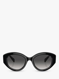 Swarovski SK6005 Women's Embellished Irregular Sunglasses, Black/Grey Gradient - view 2, Black/Grey Gradient