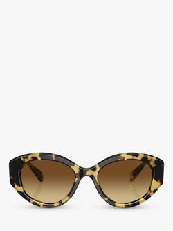 Swarovski SK6005 Women's Irregular Sunglasses, Tortoiseshell/Brown Gradient - view 2, Tortoiseshell/Brown Gradient