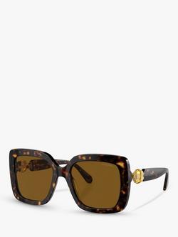 Swarovski SK6001 Women's Polarised Square Sunglasses, Tortoiseshell/Havana, Tortoiseshell/Havana