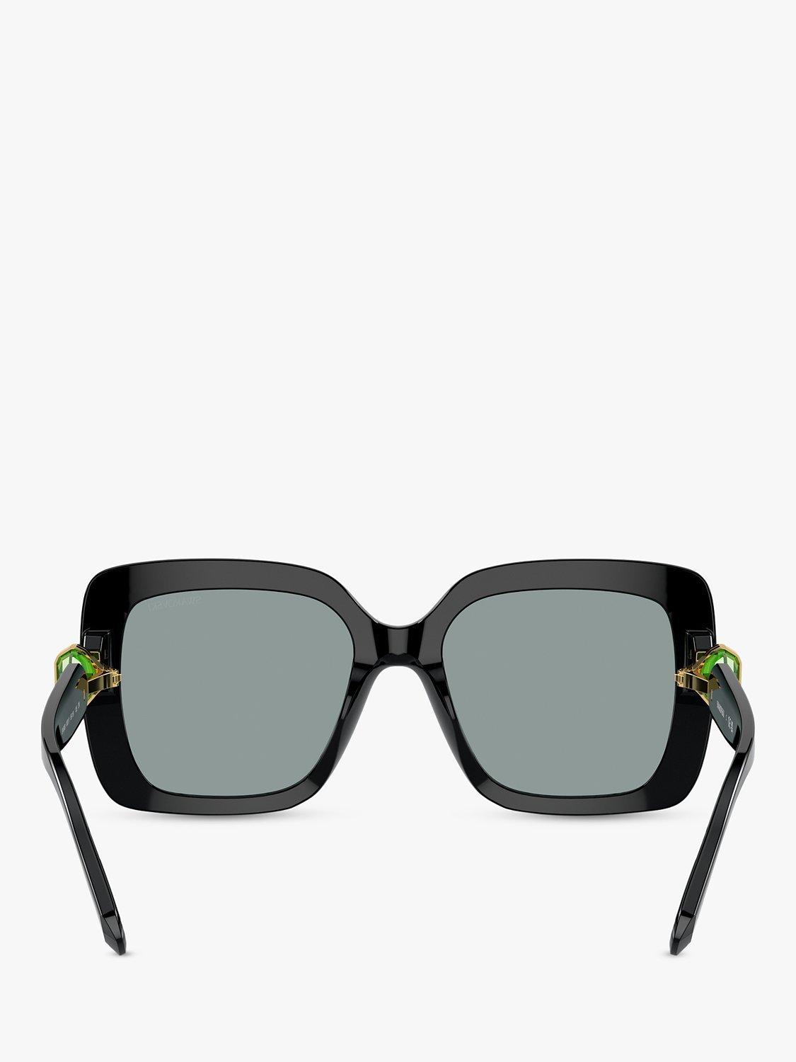 Product image 4 of 5, which shows Swarovski SK6001 Women's Square Sunglasses, Black/Grey