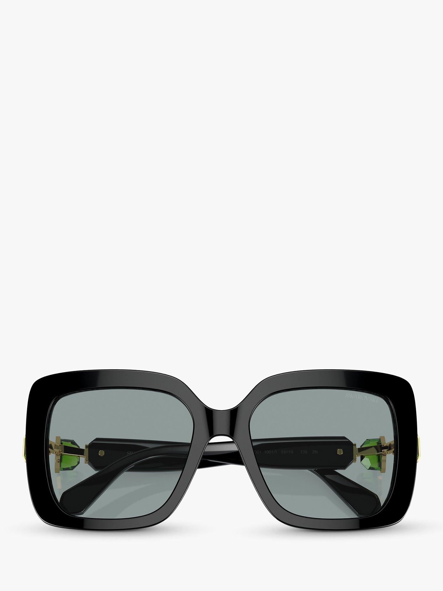 Product image 5 of 5, which shows Swarovski SK6001 Women's Square Sunglasses, Black/Grey