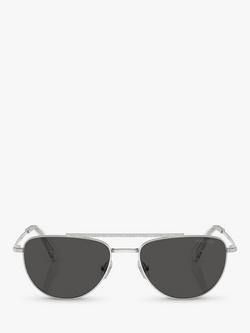 Swarovski SK7007 Women's Irregular Sunglasses, Silver/Grey - view 2, Silver/Grey