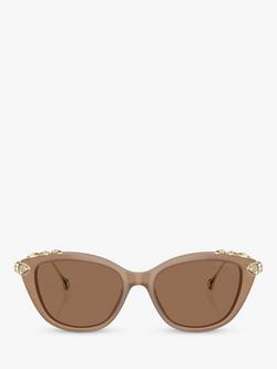 Swarovski SK6010 Women's Cat's Eye Sunglasses, Opal Beige/Bronze - view 2, Opal Beige/Bronze